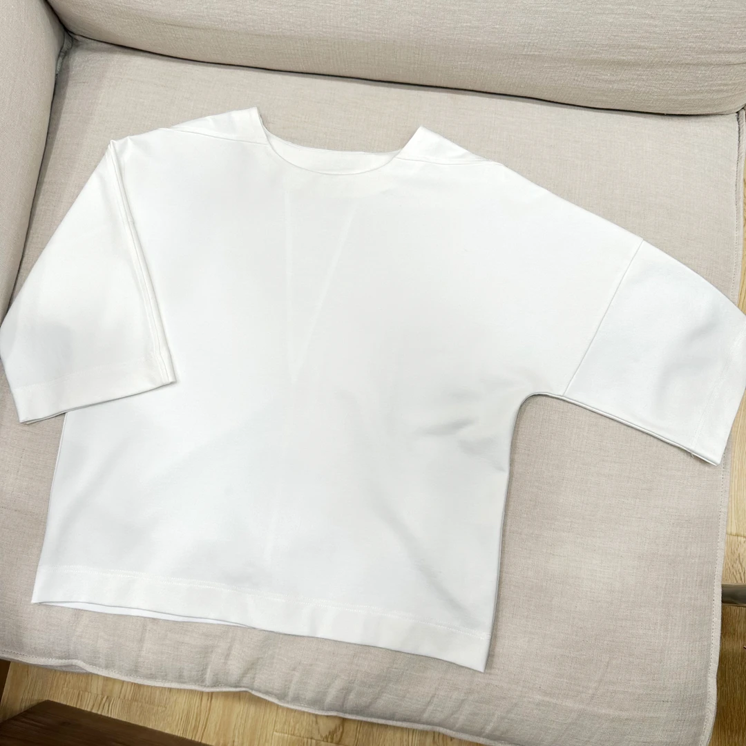 常规圆领T恤简约拼接通勤落肩袖宽松纯色休闲短袖MA5SYDZ0785