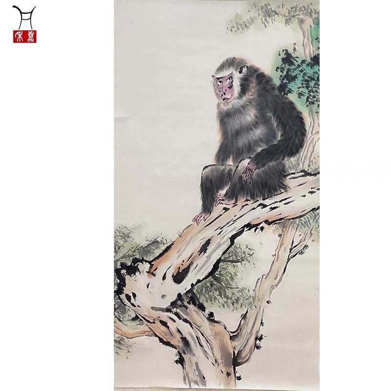 K1005猴立轴69x48/3平尺