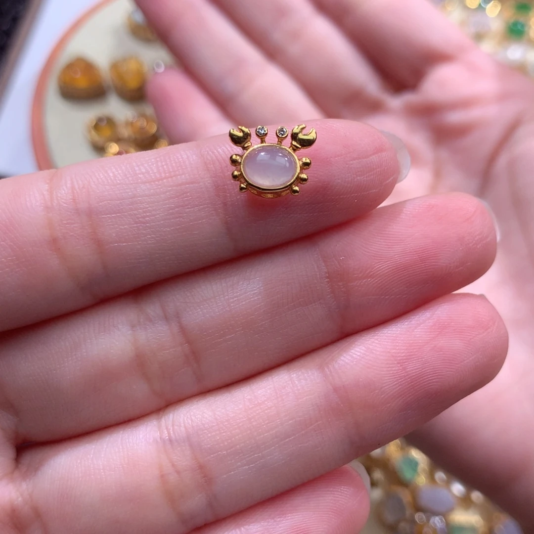 ****麻颈饰18K金镶嵌翡翠翡翠