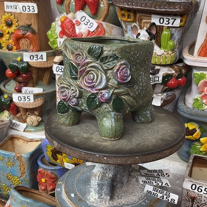 粗陶材质多肉花盆