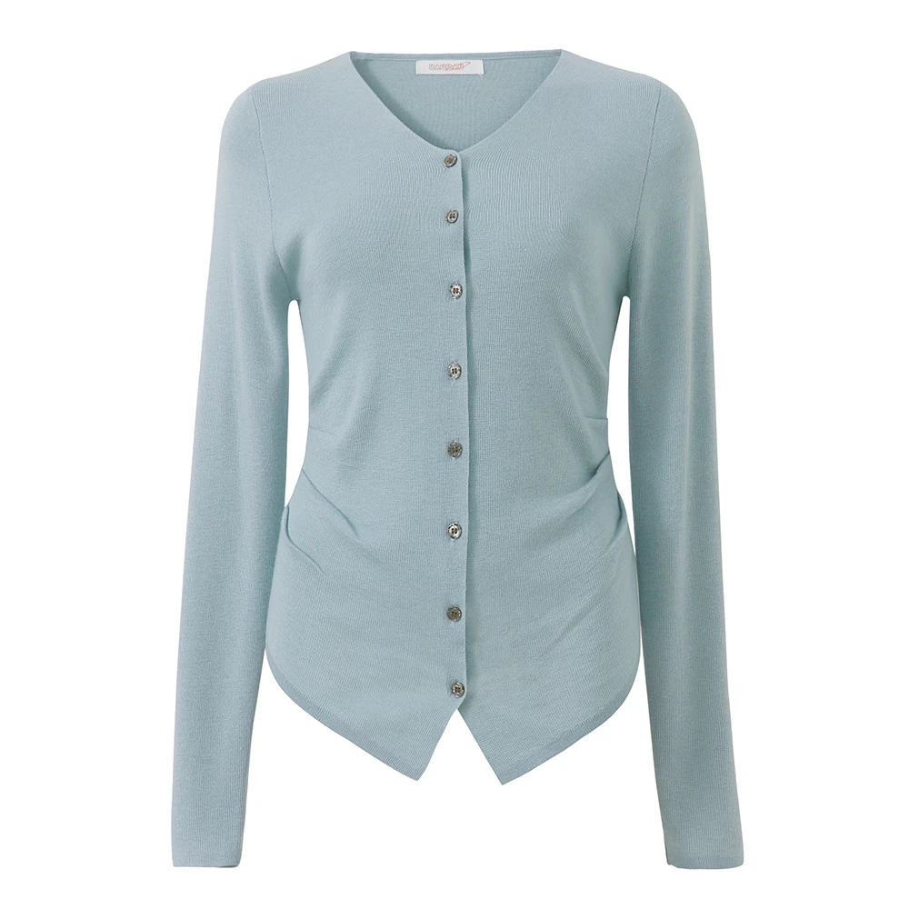 AVLINVA【瘦瘦纸片人】国风新中式初春细羊毛绒针织开衫外套