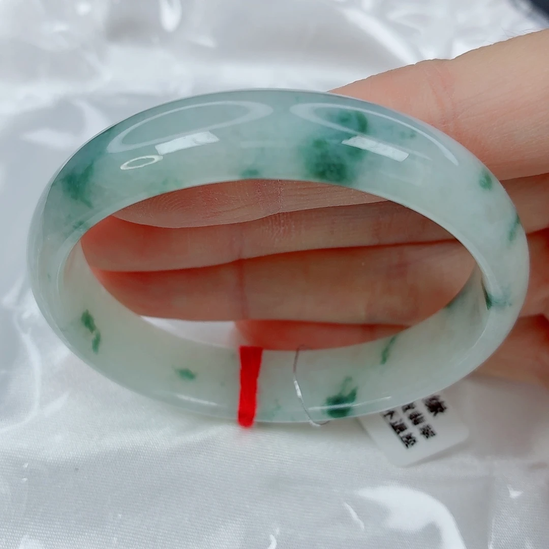 翡翠未镶嵌手镯52.8贵妃，飘花耐看，性价比高，03