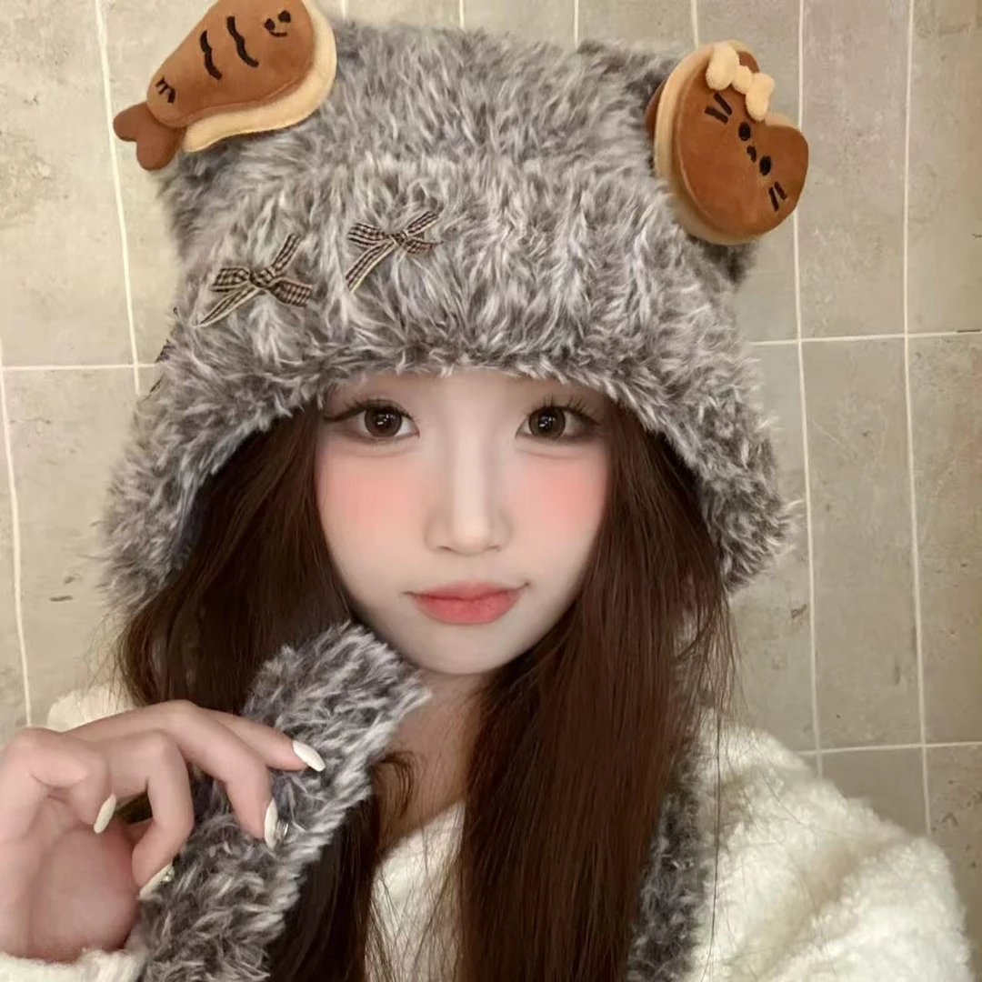 帽子ins秋冬冬季百搭韩版女冬季防风韩版可爱帽子保暖女学生