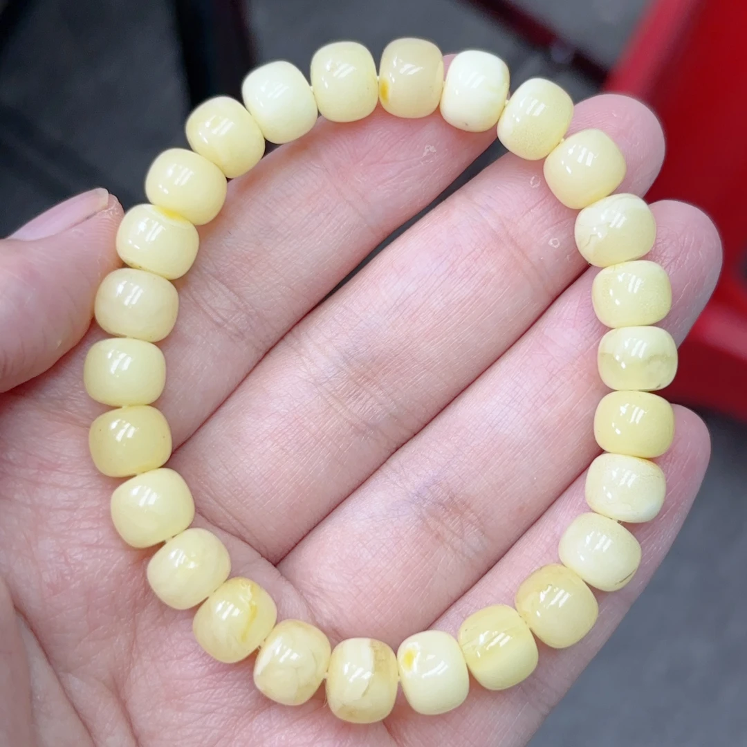白蜡8➕瑕疵蜜蜡老型手串（524号）