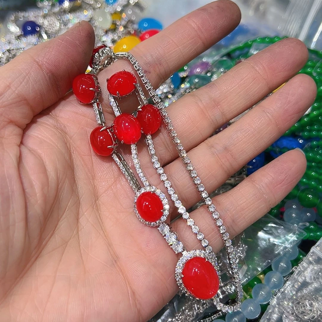 玛瑙/玉髓合金颈饰