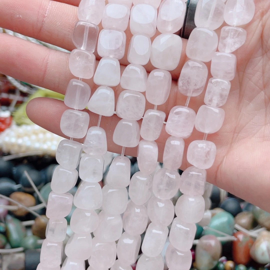 未镶嵌玛瑙/玉髓珠宝奇石粉水晶1条随行方糖卡9➕
