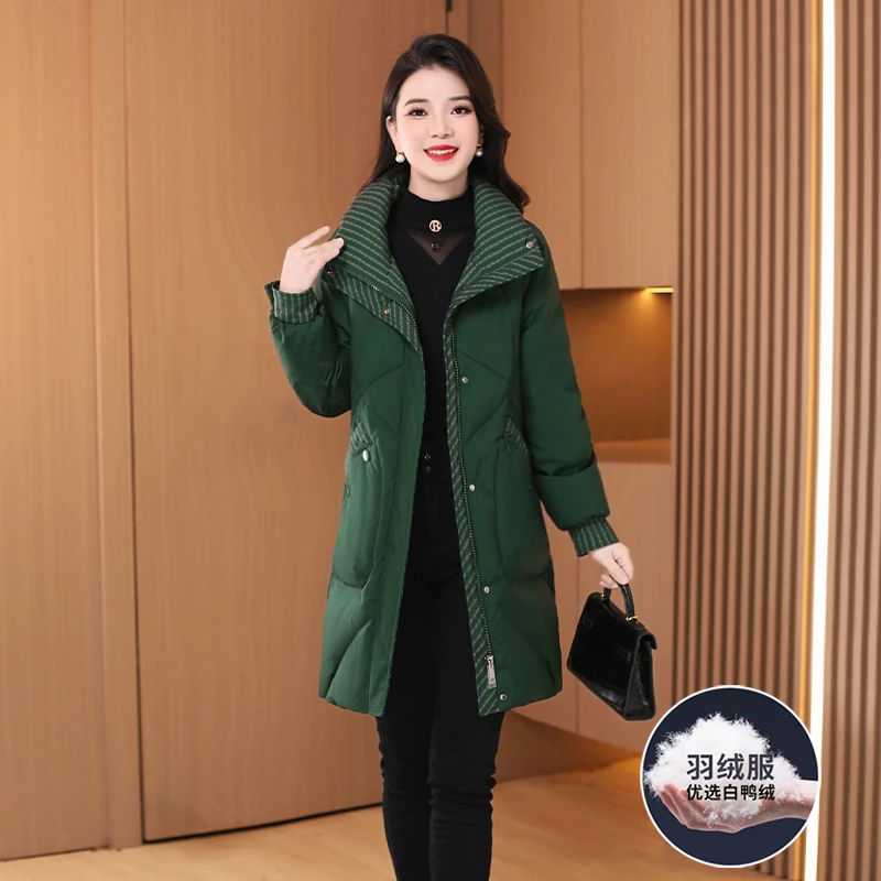 【羽绒服】17534梦晚冬季优雅新款气质时尚大气减龄保暖羽绒服-ASJ