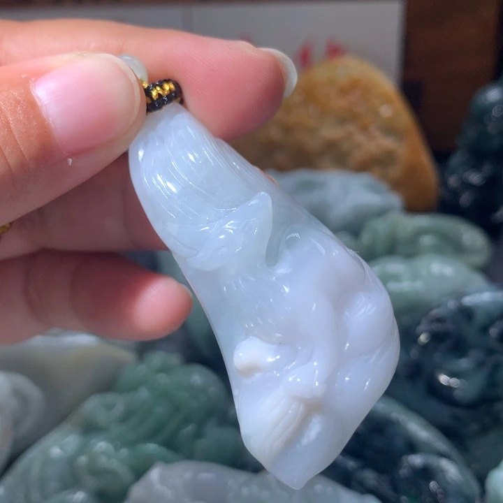 翡翠未镶嵌颈饰保真天然A货翡翠