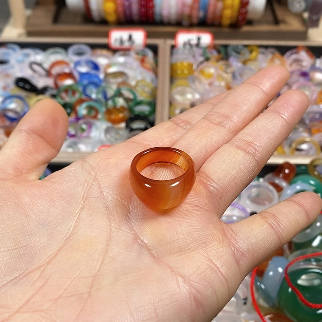 玛瑙/玉髓戒指未镶嵌嘟****贝