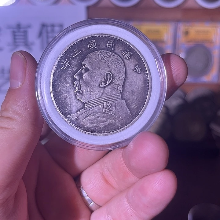 复古 精美龙洋可吹响可翻面工艺品摆件