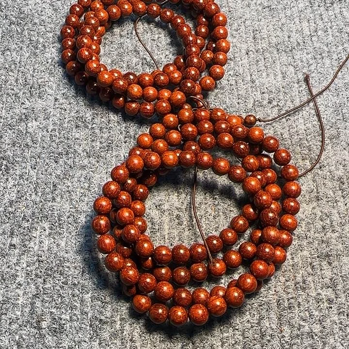 檀香紫檀（小叶紫檀）全陈化老料把件串发一条