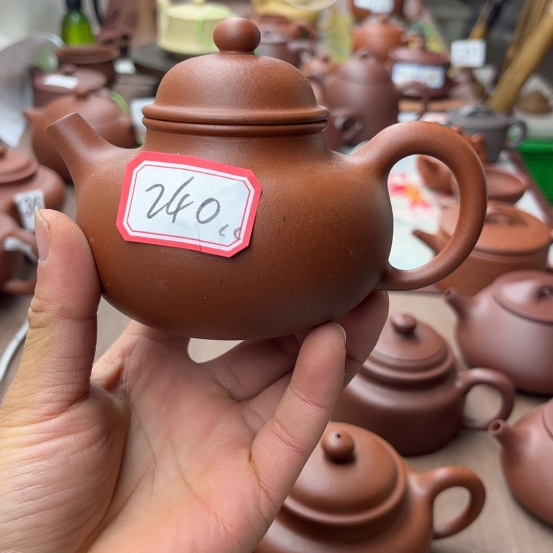 紫砂茶壶小红泥容天250左右