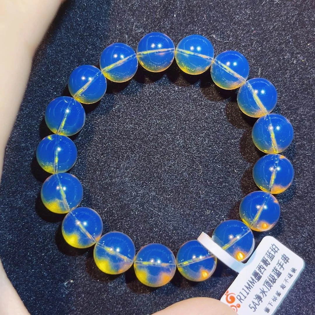 蓝珀未镶嵌珠宝奇石11mm