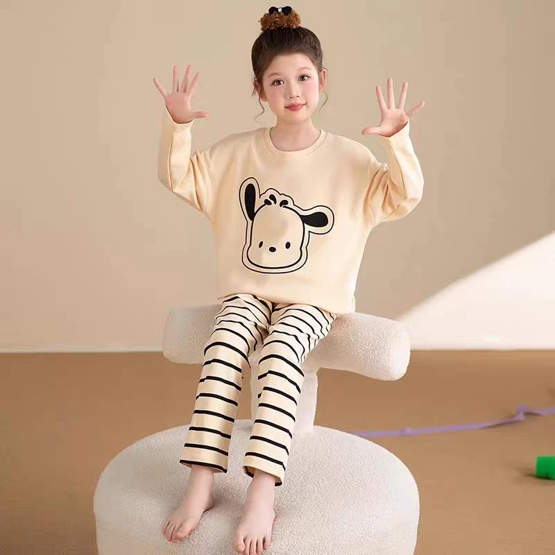 女童睡衣秋冬款纯棉长袖春秋中大童帕恰狗公主宝宝儿童家居服套装