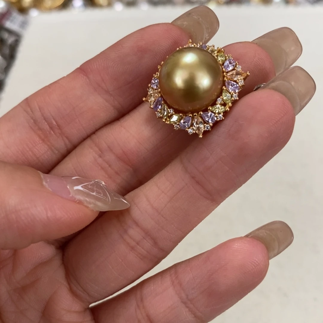 银S925镶嵌海水珍珠颈饰