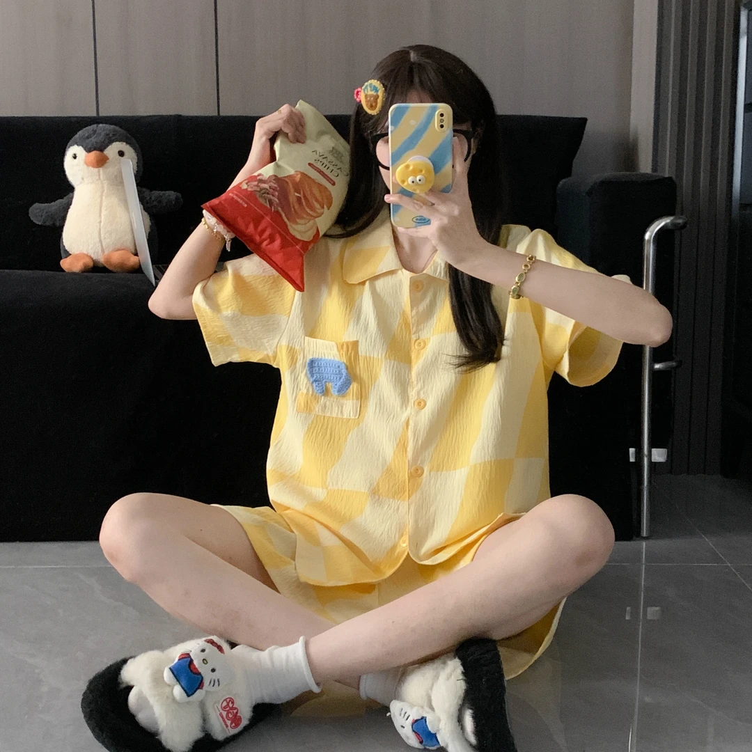 【短袖短裤云朵绵】夏天多款2件套可爱卡通少女睡衣夏季家居服