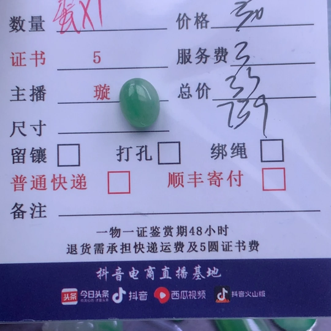 颈饰未镶嵌翡翠梁