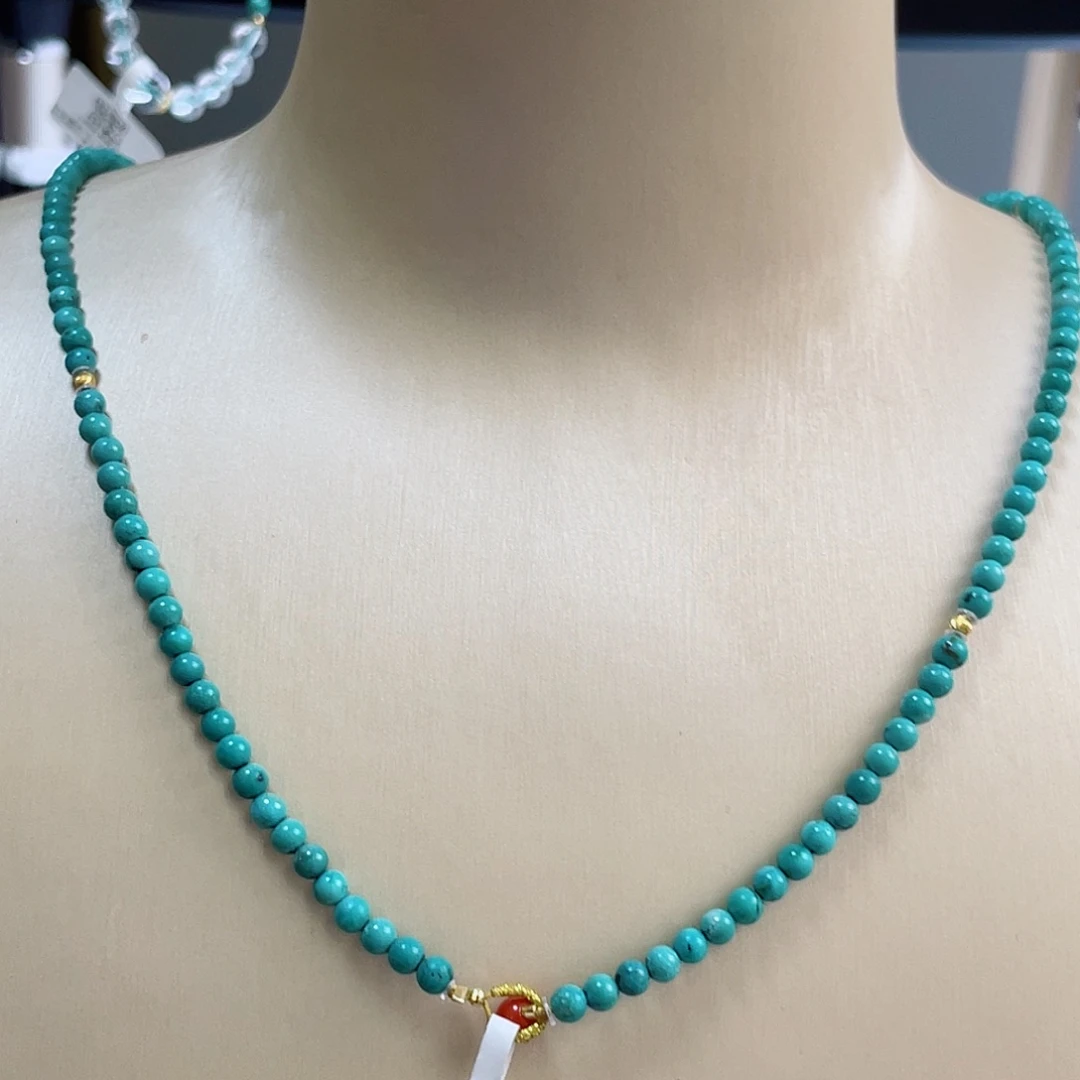 18K金镶嵌绿松石珠宝奇石