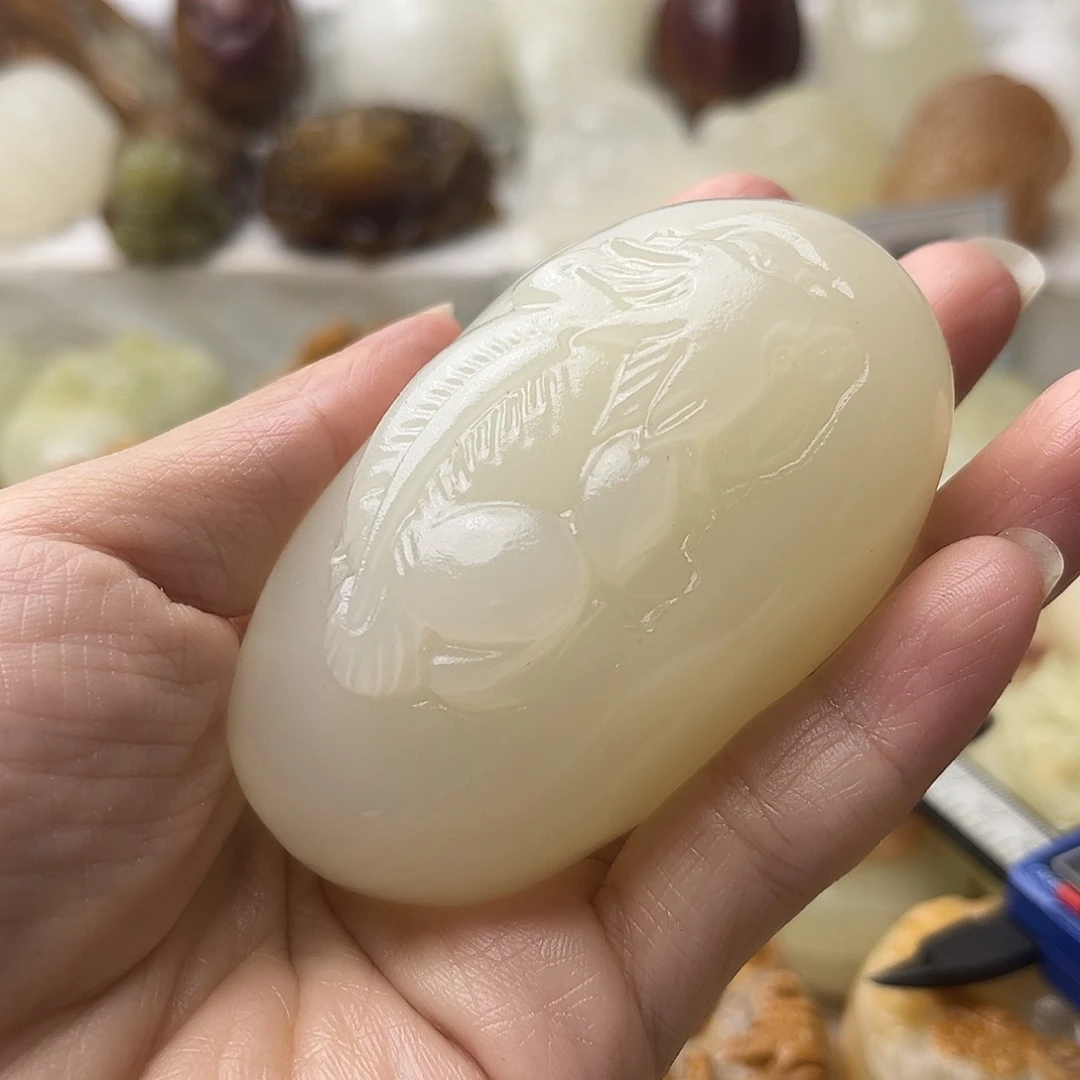 石材方解石手把摆件不退换貔貅