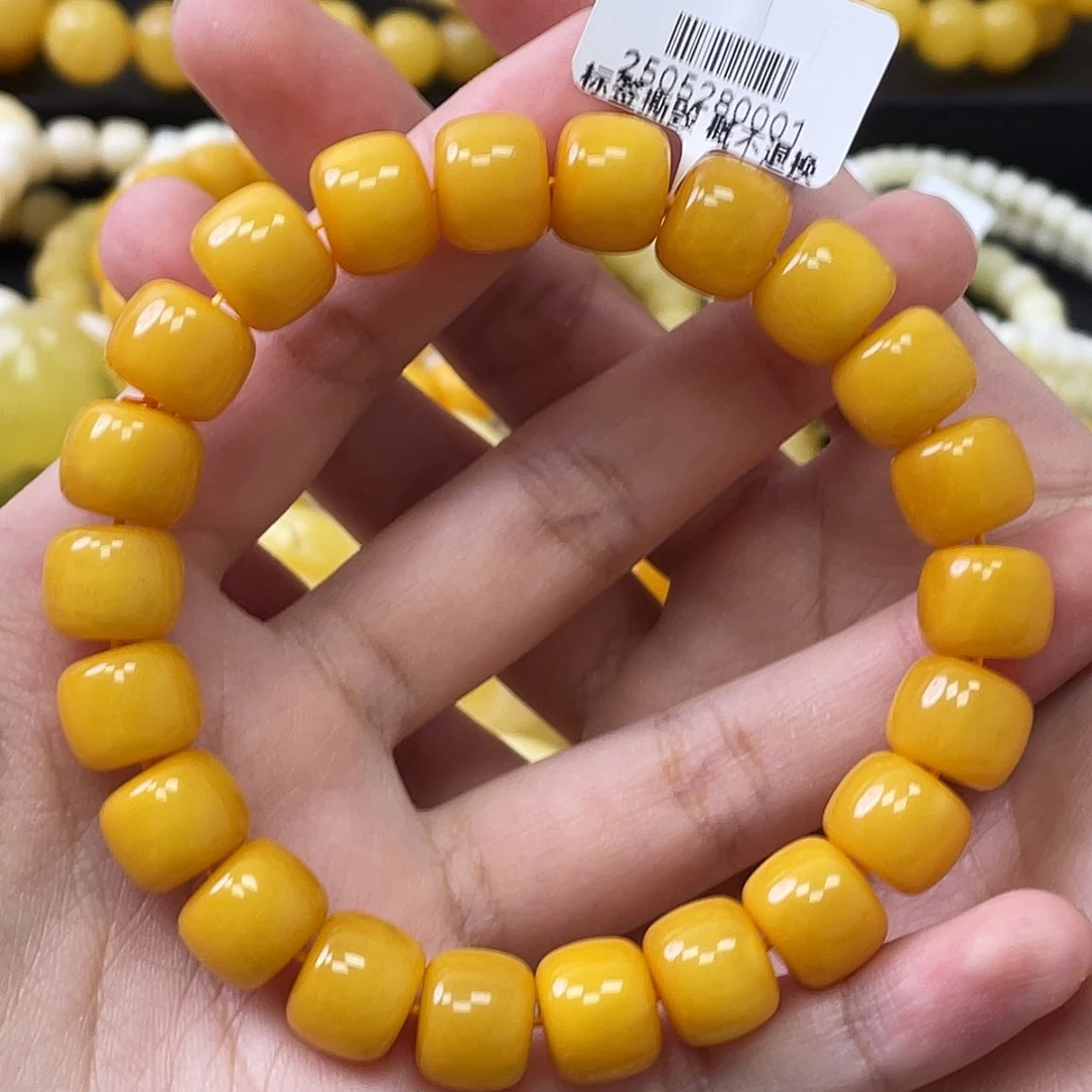 蜜蜡未镶嵌珠宝奇石瑕老型珠手串11mm+