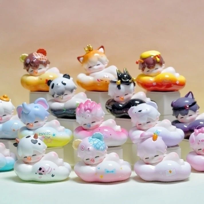 （代拆）正版屁嘟嘟三代云朵趴趴萌兽系列M盒创意DIY桌面摆件装饰品