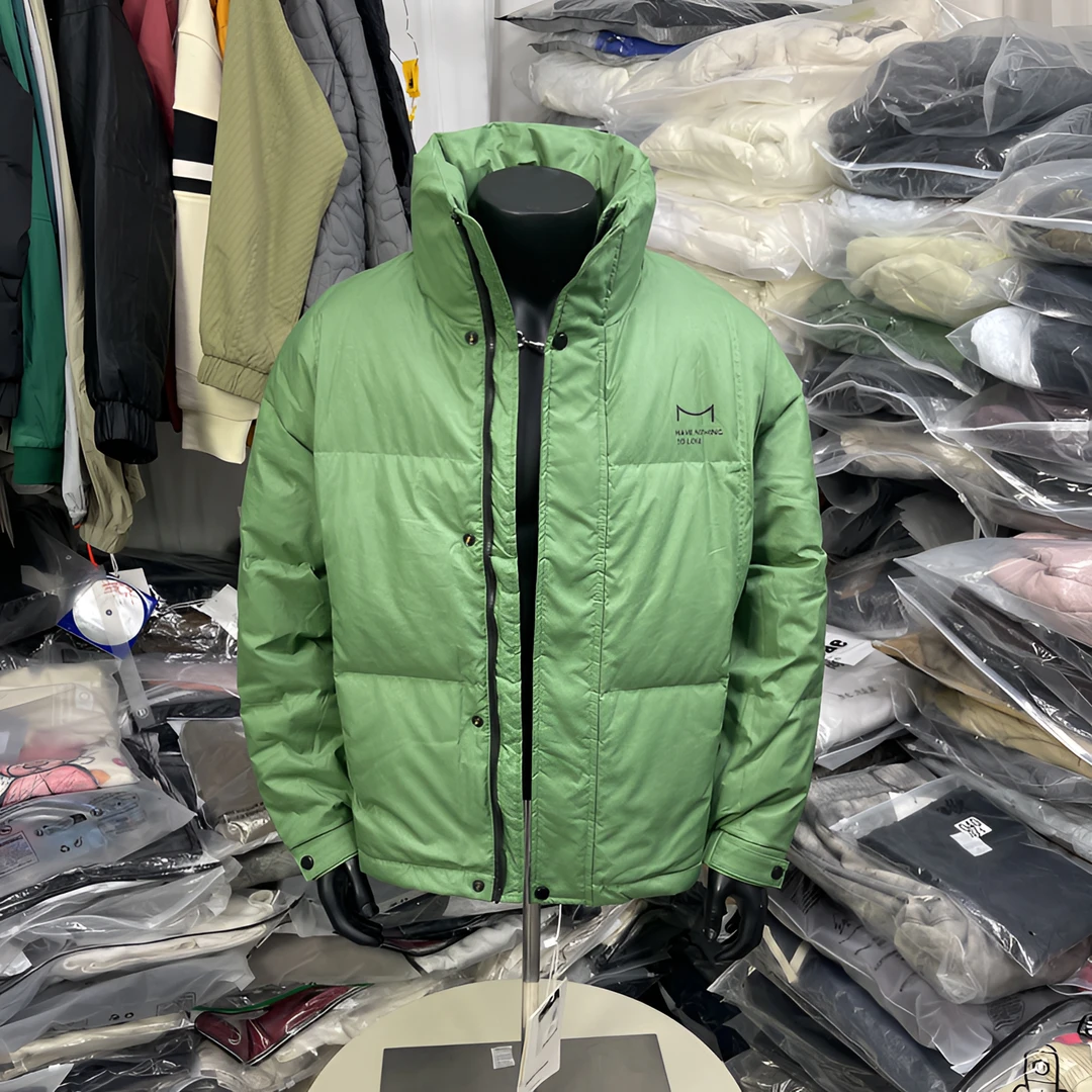 立领面包服男2024冬季新款加厚保暖外套时尚百搭简约宽松面包服男