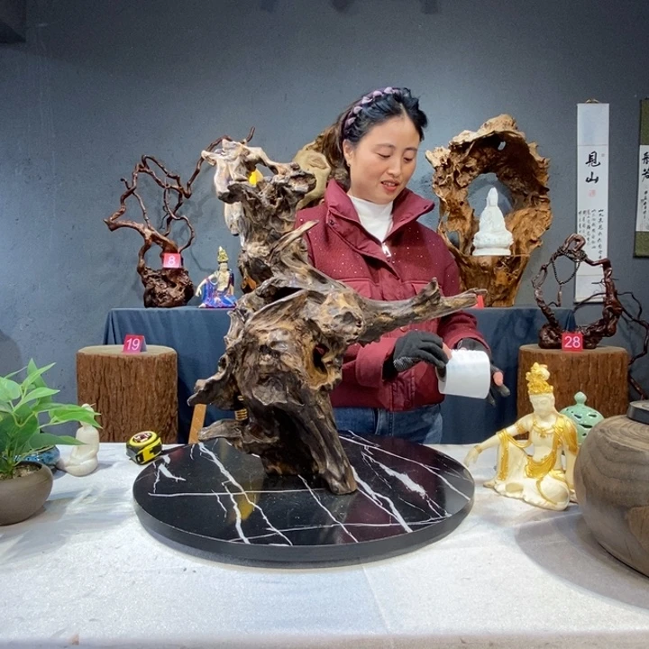 额***我木草木堂根艺摆件596