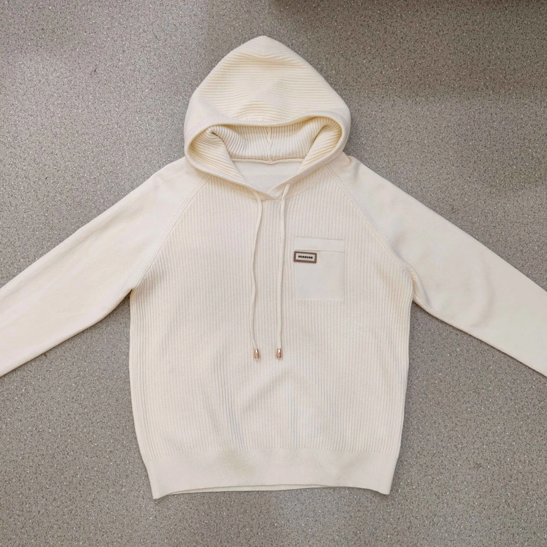 KYL可依莱-纯色时尚连帽针织衫4D5O1001