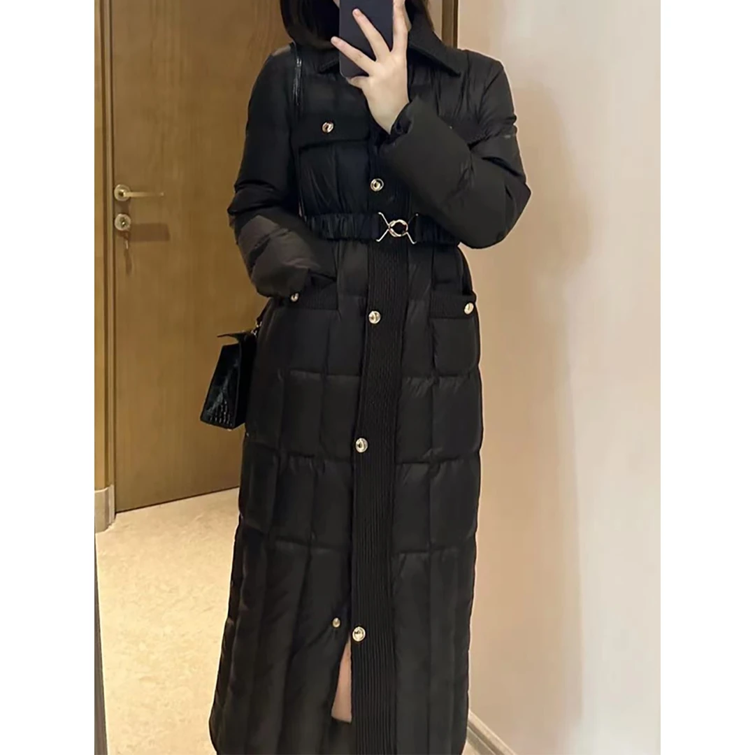 秋冬过膝收腰气质中长款显瘦羽绒服JYFSXP23110 501902