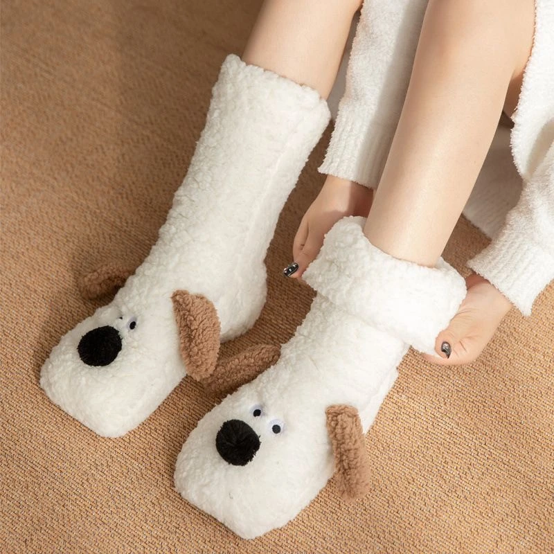 地板袜大人睡眠袜冬季雪地袜家居月子袜腿套地毯袜拖鞋袜子JJS