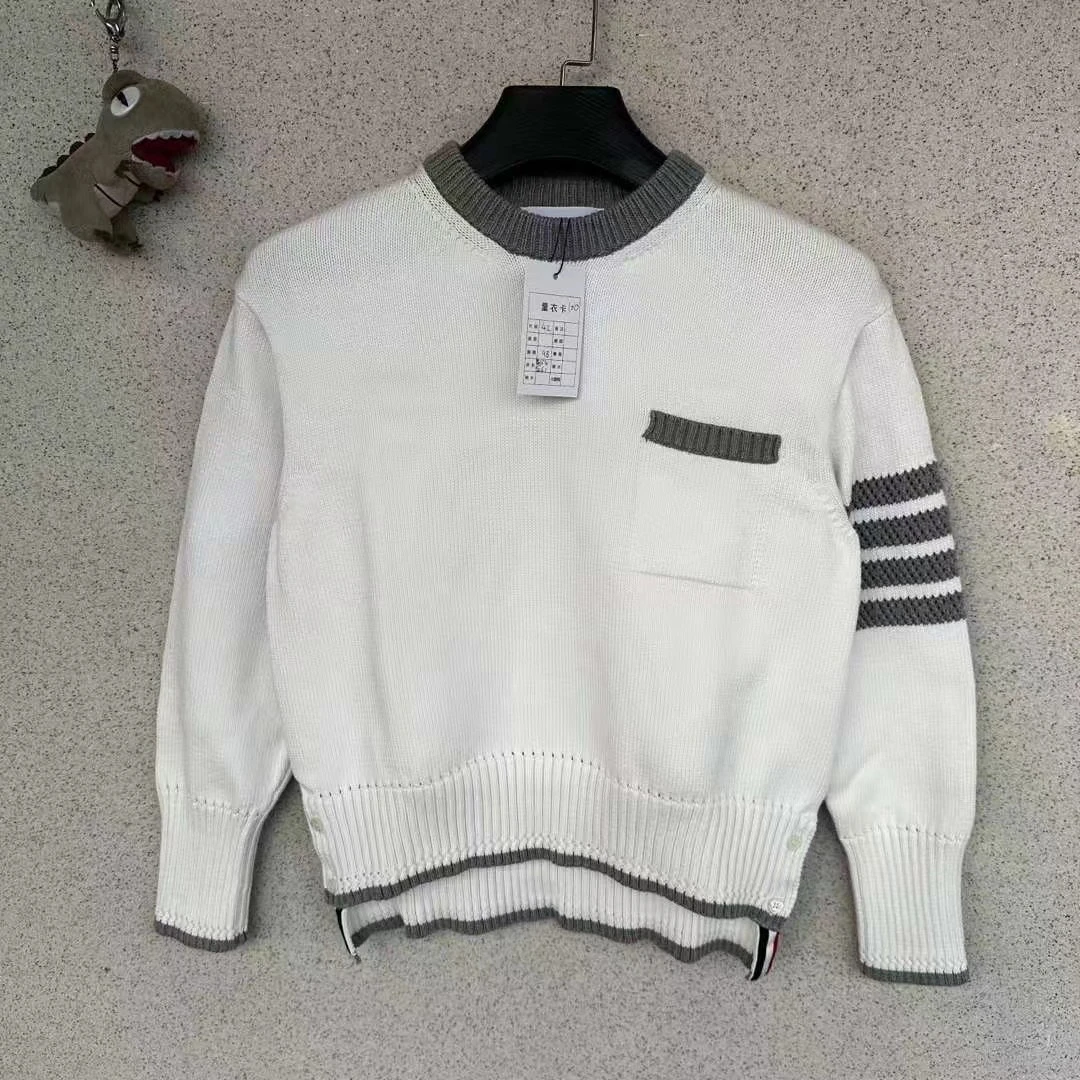 99新 THOMBROWNE 条纹毛衣/42码