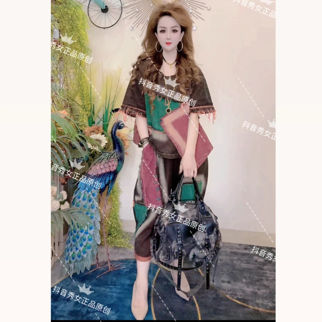 ［秀女正品原创］新款复古潮流小众套装休闲时尚显瘦洋气