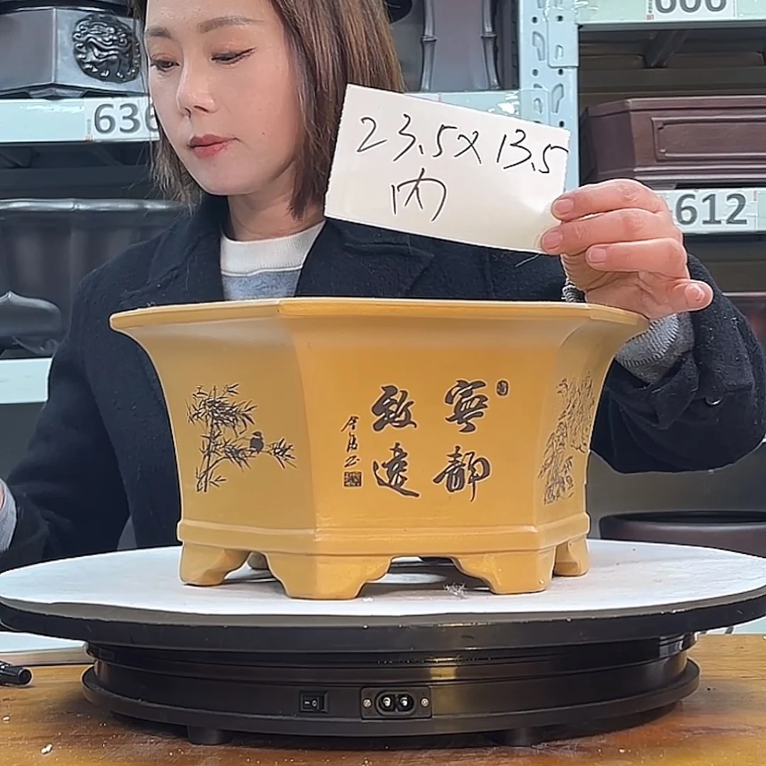 紫砂花盆宜兴紫砂4号