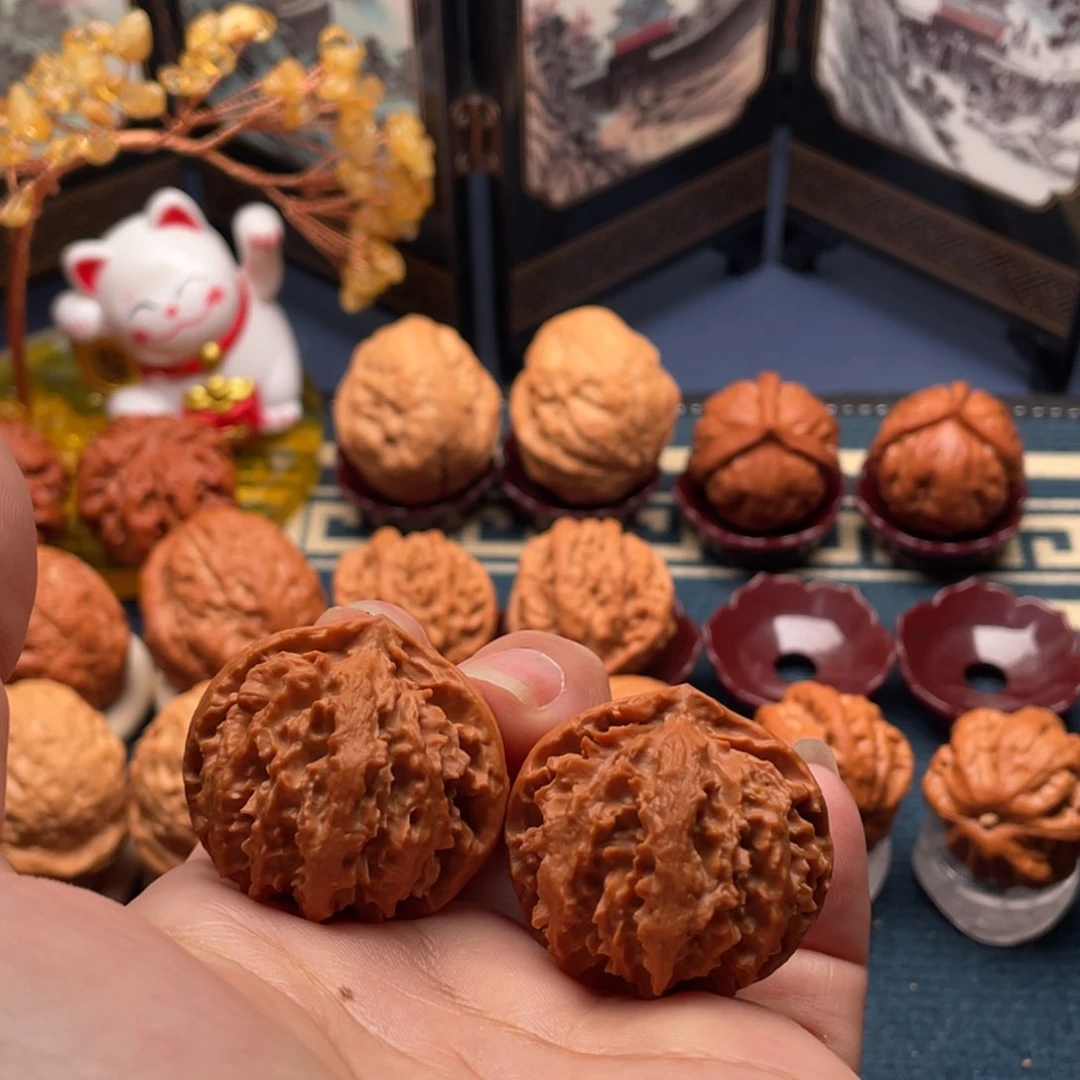 把件文玩核桃?荔枝纹