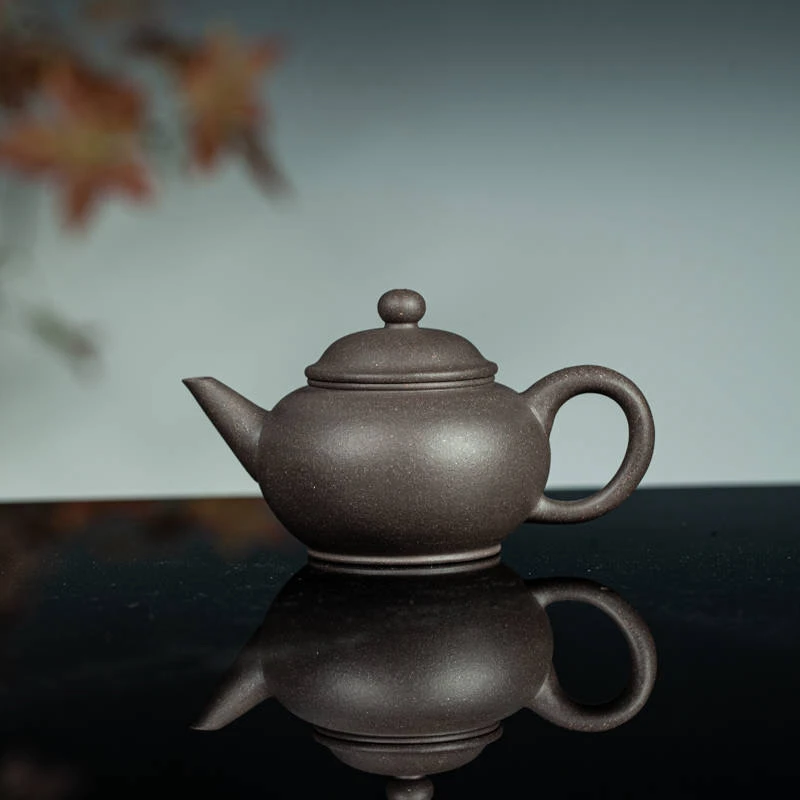 宜兴原矿紫砂壶精工半手精工水平壶青段110cc青段泥