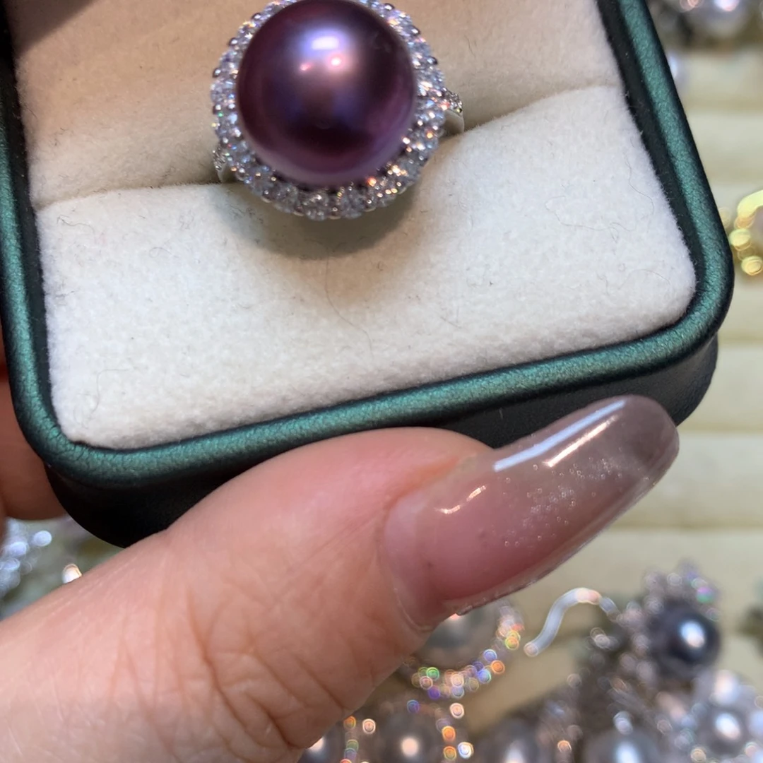 淡水珍珠戒指银S925镶嵌