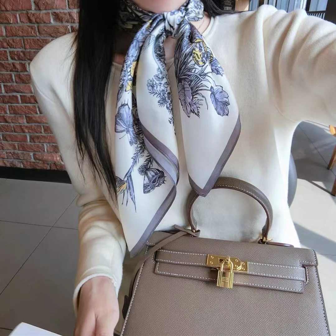 百蝶起舞N177方巾丝巾围巾披肩90*90