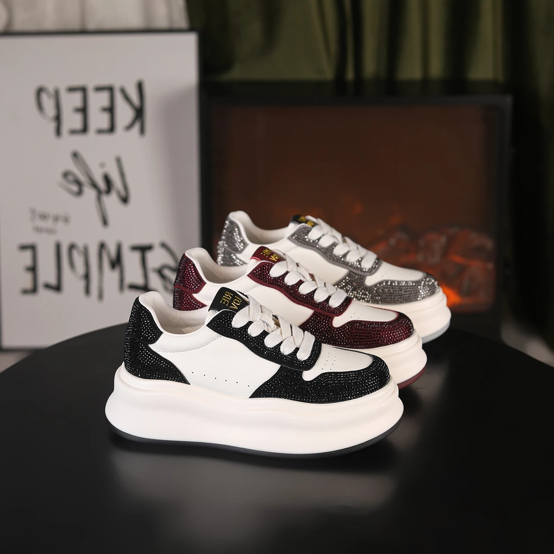 【阿布女鞋】时尚厚底增高透气6cm潮流低帮百搭女士休闲鞋998