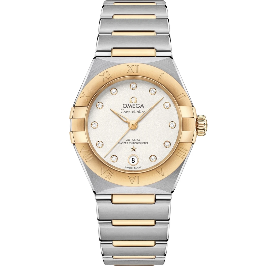 99新 Omega/欧米茄 29表径/曼哈顿系列/间金/原镶钻/机械女款