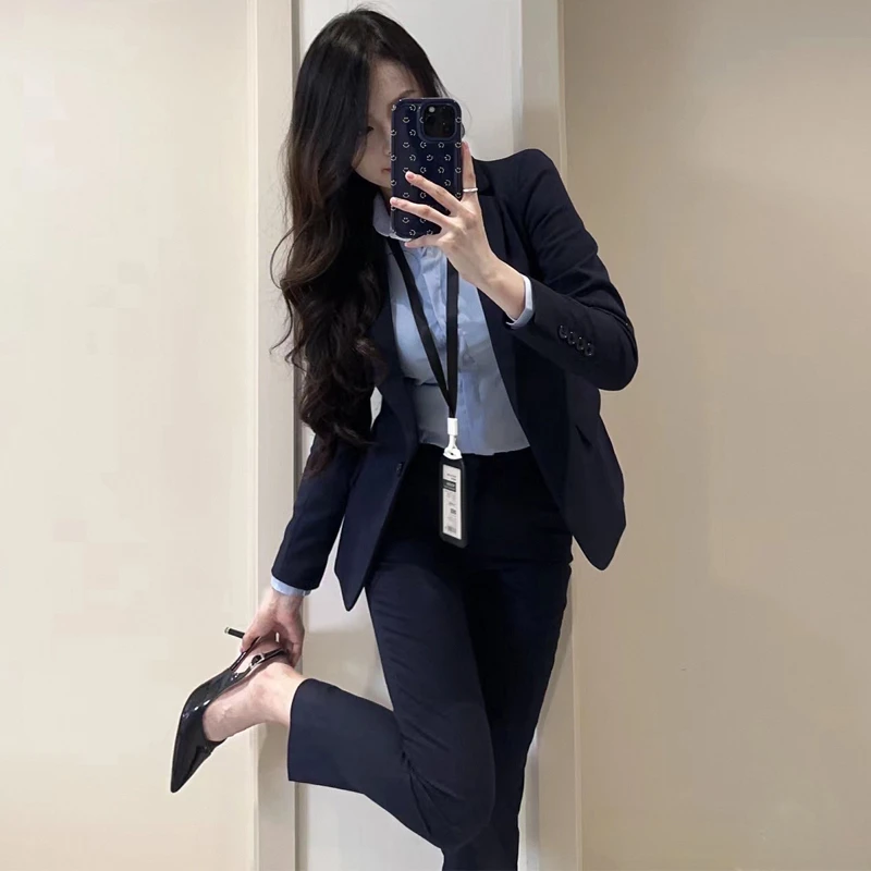 高级感职业西装外套女套装2025春秋季新款公考面试正装工装小西服