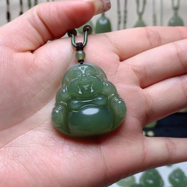 和田玉吊坠未镶嵌平**乐