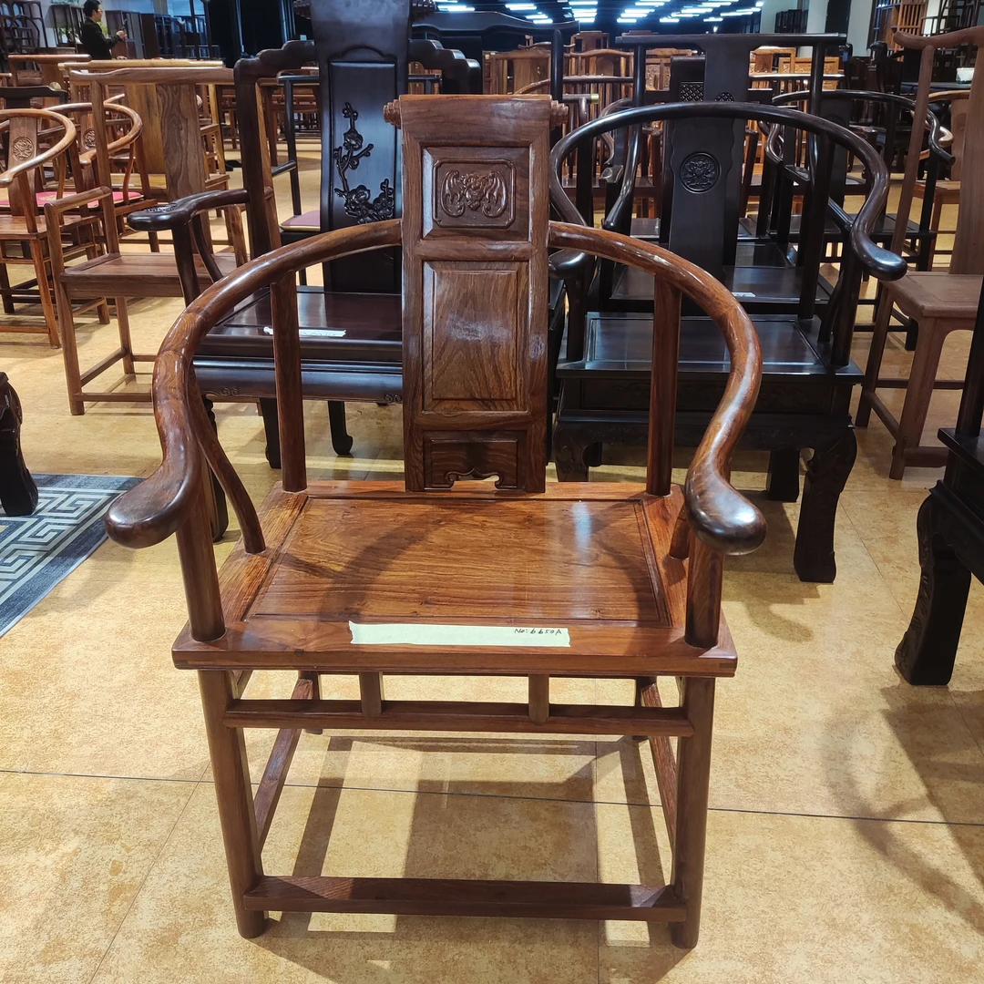 国标红木刺猬紫檀卷书椅