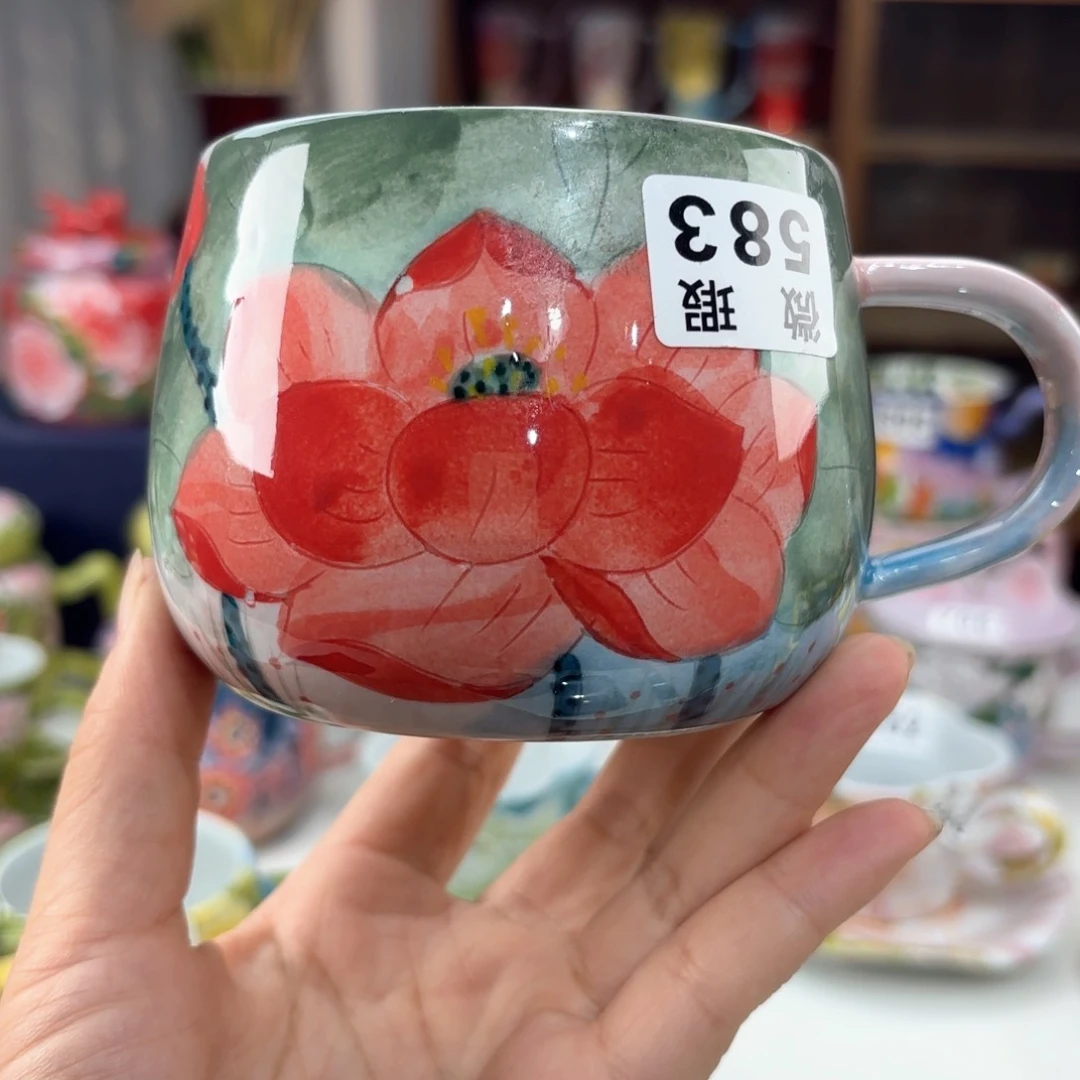 景德镇手绘高温釉下彩陶瓷茶具