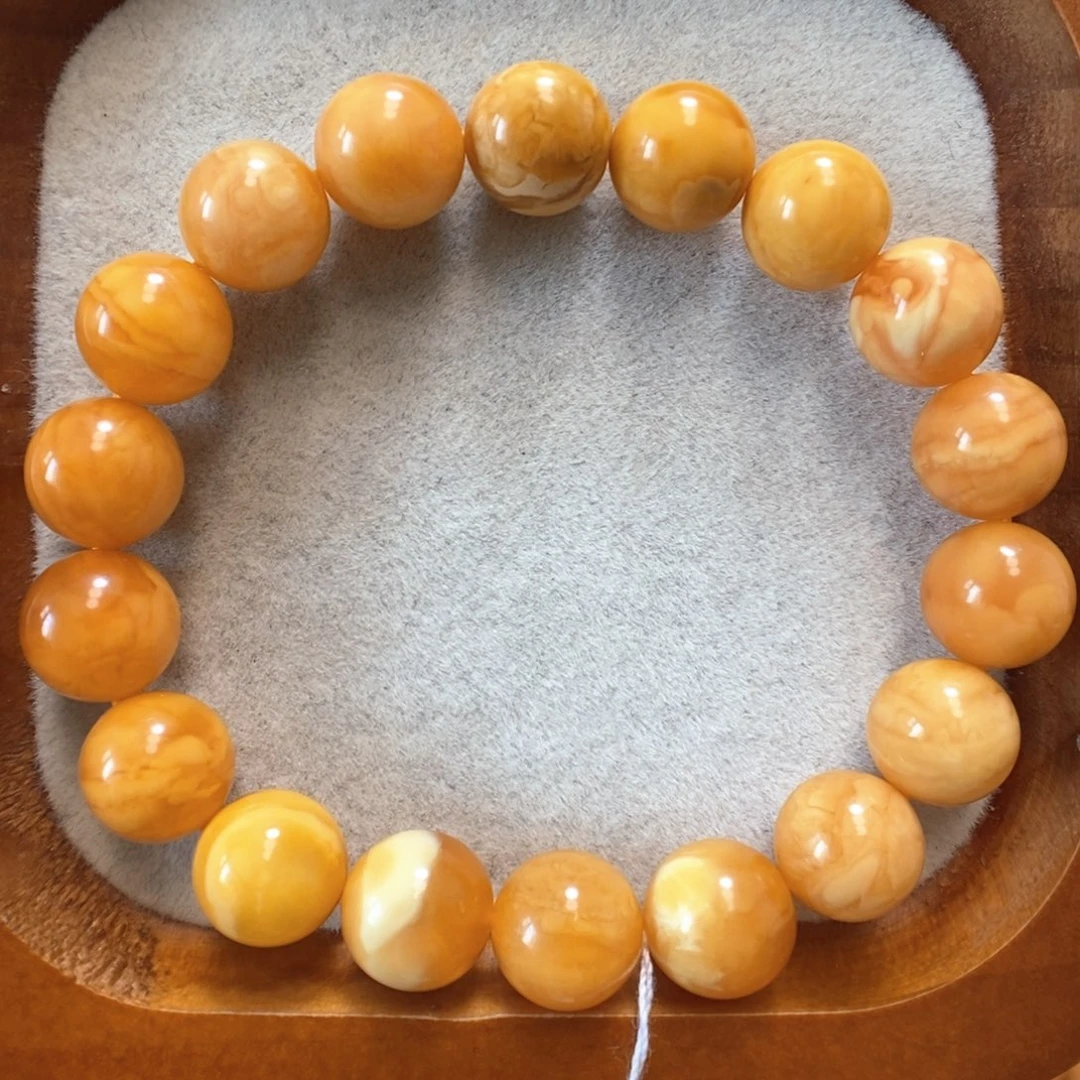 未镶嵌蜜蜡手串蜜蜡