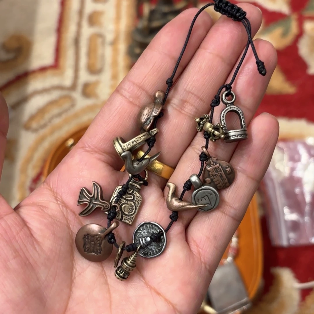 军**哥铜星月菩提吊坠项链