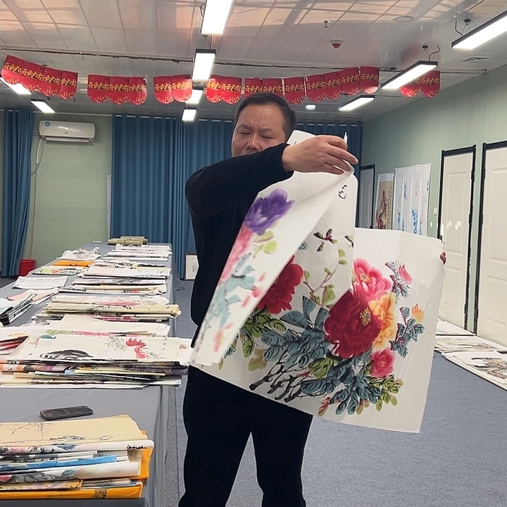 国画我们一起加油努力