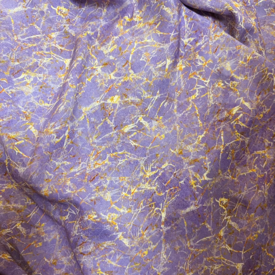 薰衣草紫   季新款高支5D立体印花木棉人造棉棉绸 连衣裙旗袍