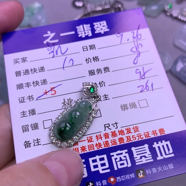 颈饰银S925镶嵌翡翠凯*尼