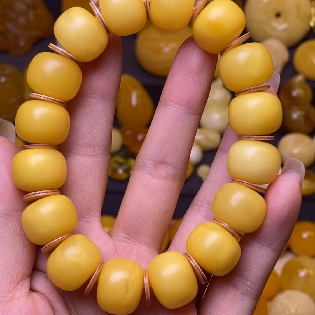 裸石琥珀未镶嵌手串