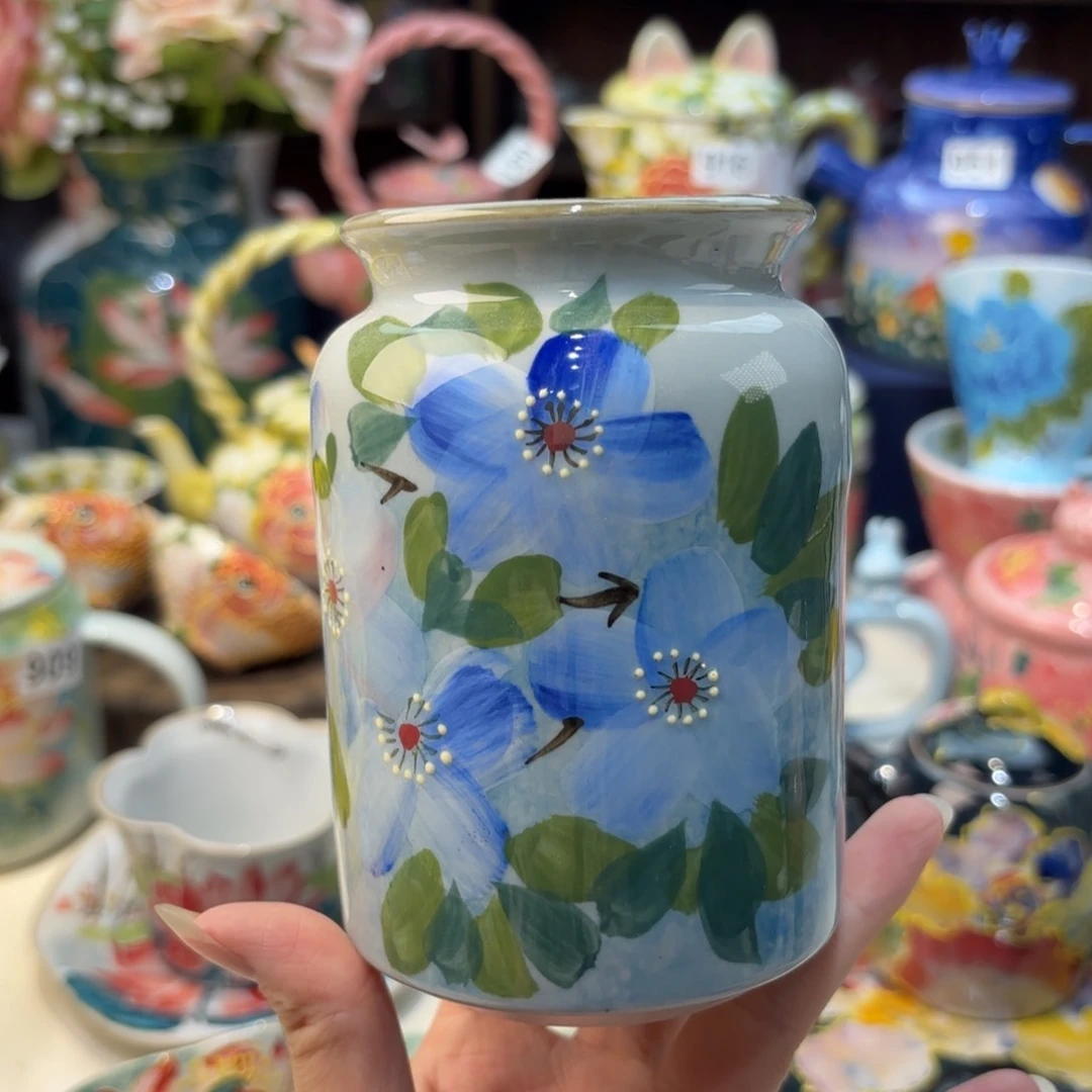 瓷片景德镇手绘高温釉下彩陶瓷茶具